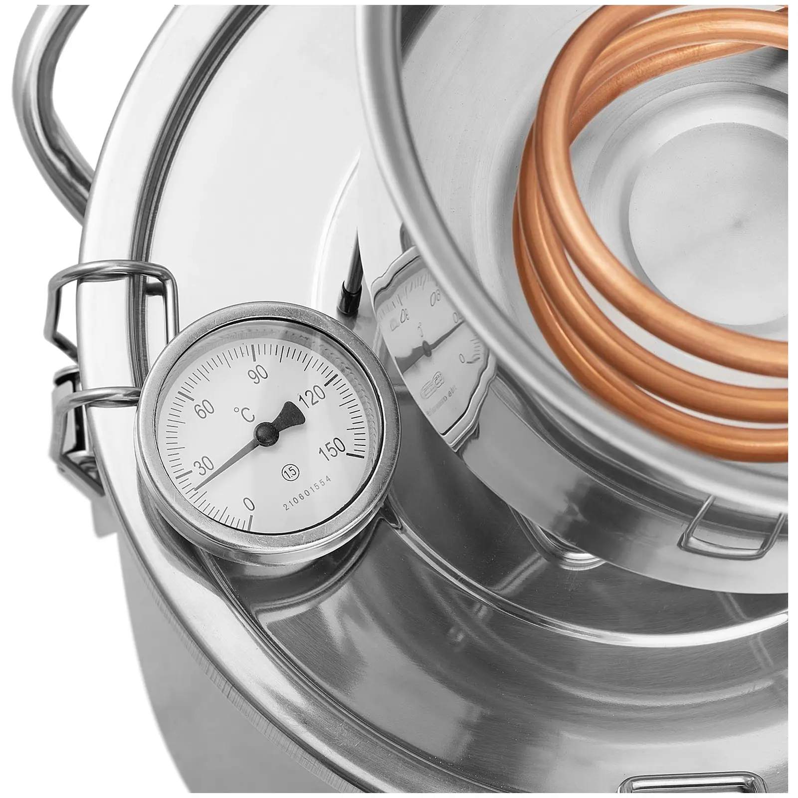Destilliergerät - Edelstahl, Kupfer - 12 L - Thermometer - Royal Catering