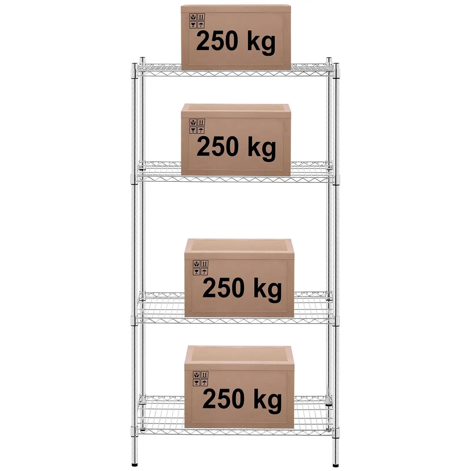 Metallregal - 90 x 60 x 180 - 1.000 kg