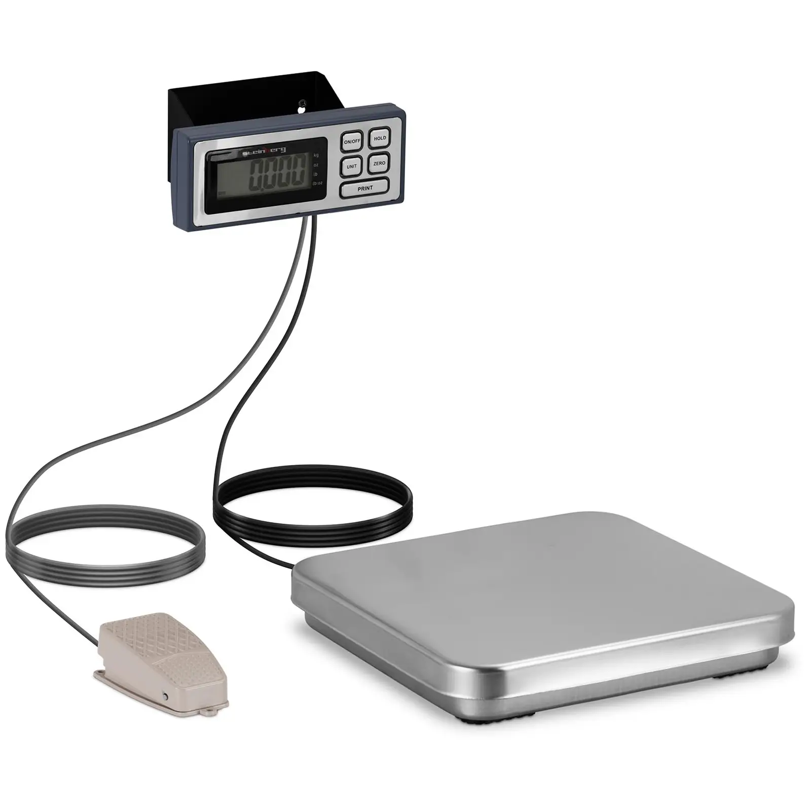 Digitale Küchenwaage - Fußpedal - 5 kg / 1 g - 320 x 310 mm - LCD