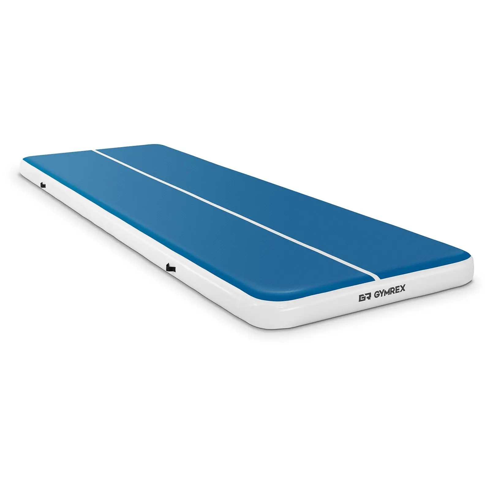 Aufblasbare Turnmatte - 600 x 200 x 20 cm - 400 kg - blau/weiß