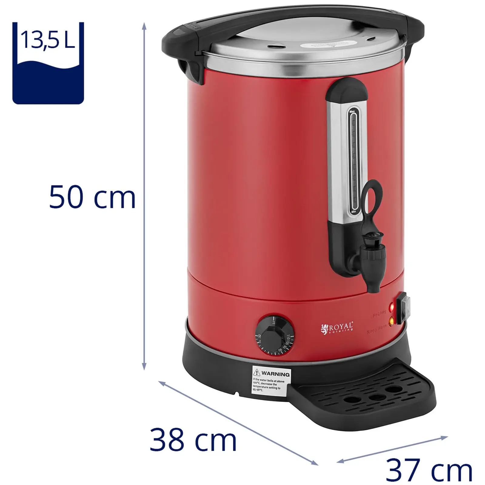 Wasserkocher - 13.5 L - 2500 W - Red