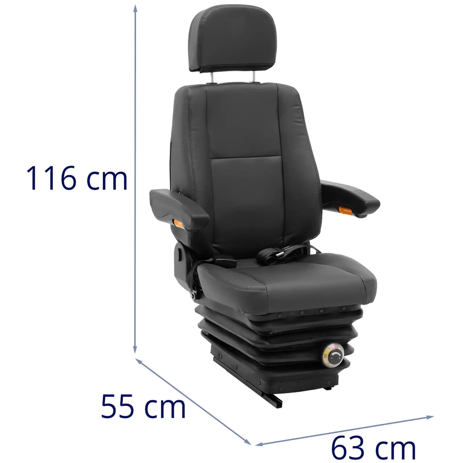 Traktorsitz - Schleppersitz - 52 x 50 cm - einstellbar - Federung