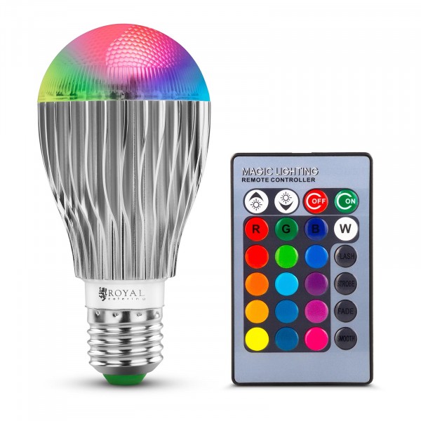 RGB-LED-Lampe mit Fernbedienung - 16 Farbeinstellungen - 5 W