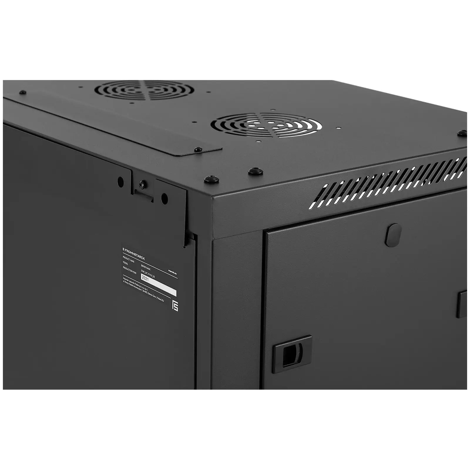 Serverschrank - 19 Zoll - 15 HE - abschließbar - bis 60 kg - Black