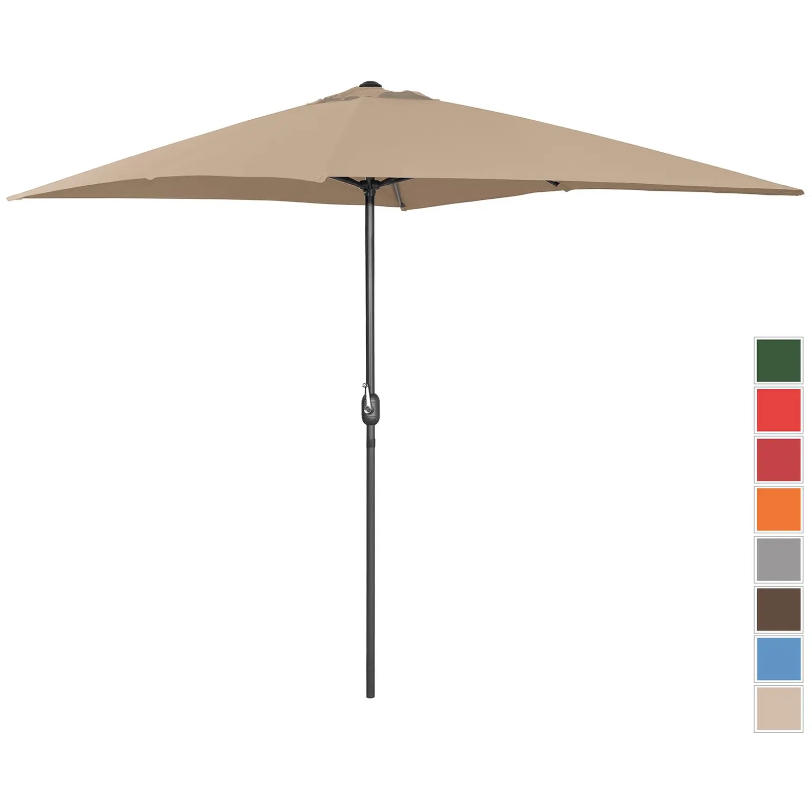 B-Ware Sonnenschirm groß - taupe - rechteckig - 200 x 300 cm