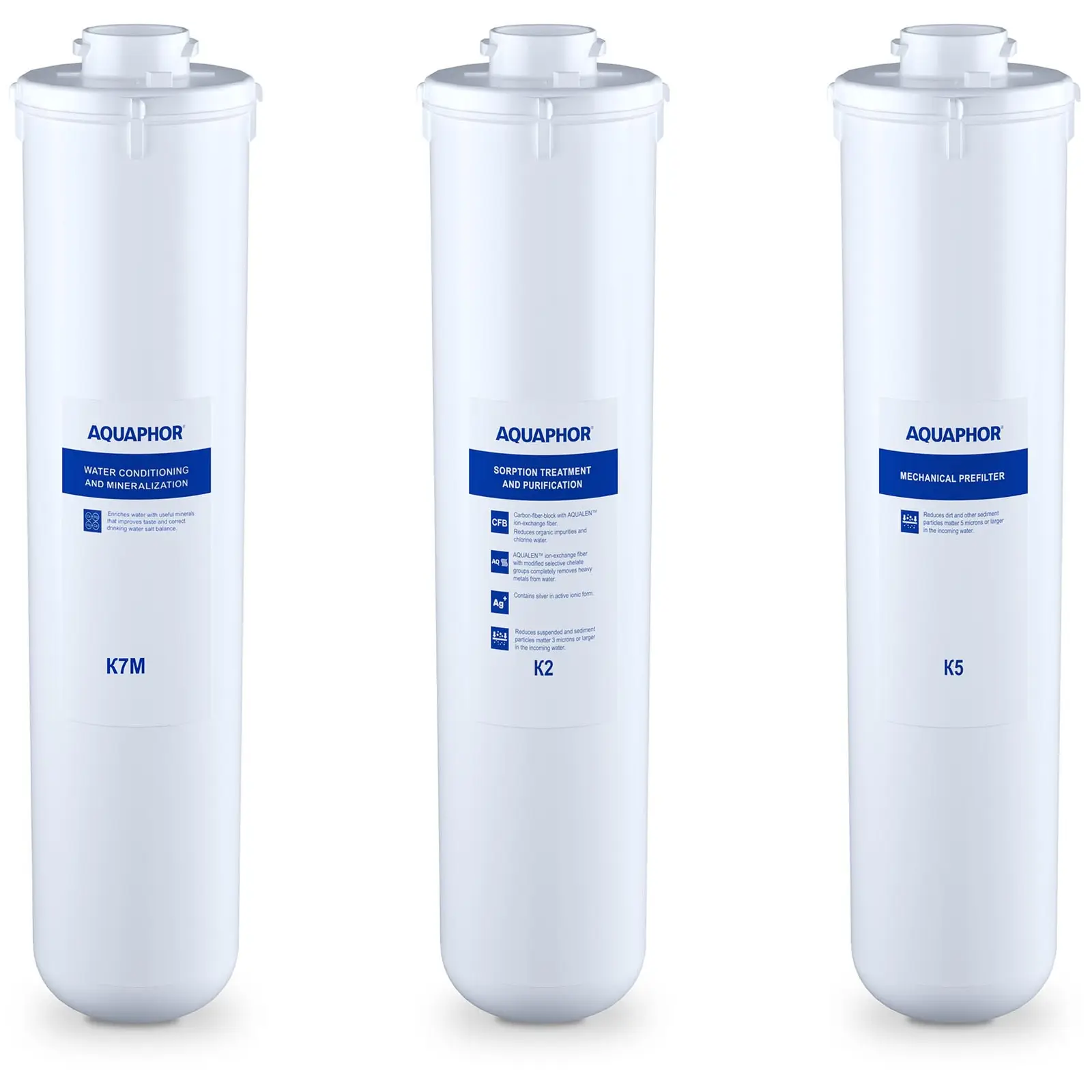 Aquaphor Umkehrosmose Wasserfilter - Ersatzfilterset K2 + K5 + K7M